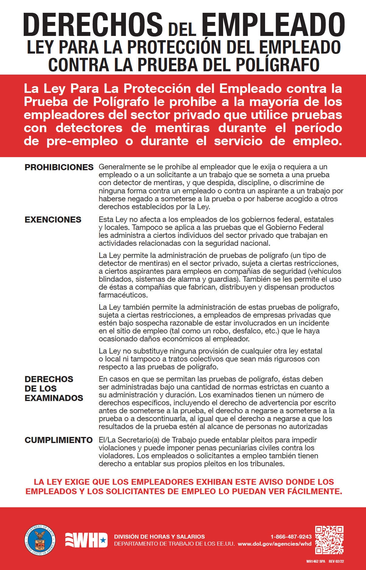 Image of Employee Polygraph Protection Act - Spanish